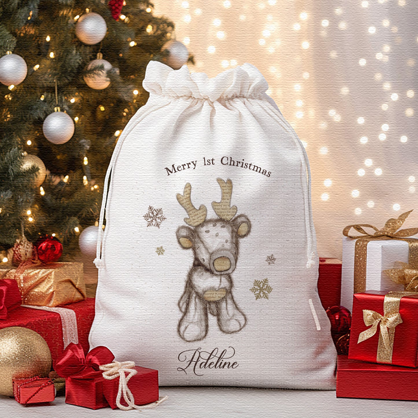 Mixed Media Vintage Reindeer