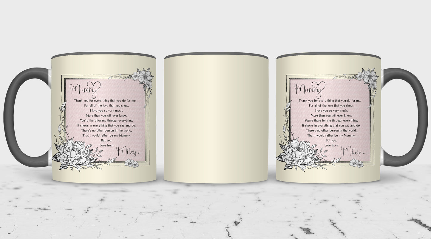 Mum Tattoo Square Frame