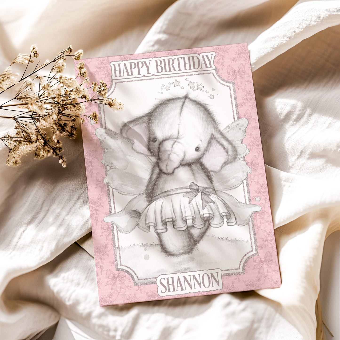 Nelephant Fairy Notebook Card