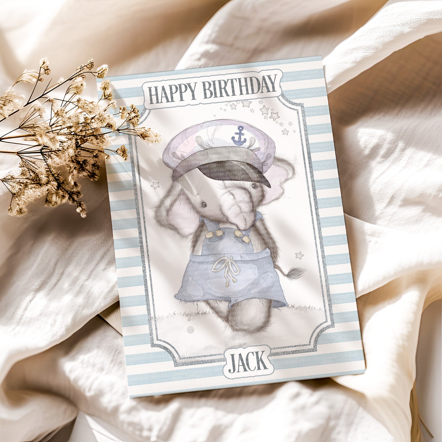 Nelephant Sailor Notebook Card