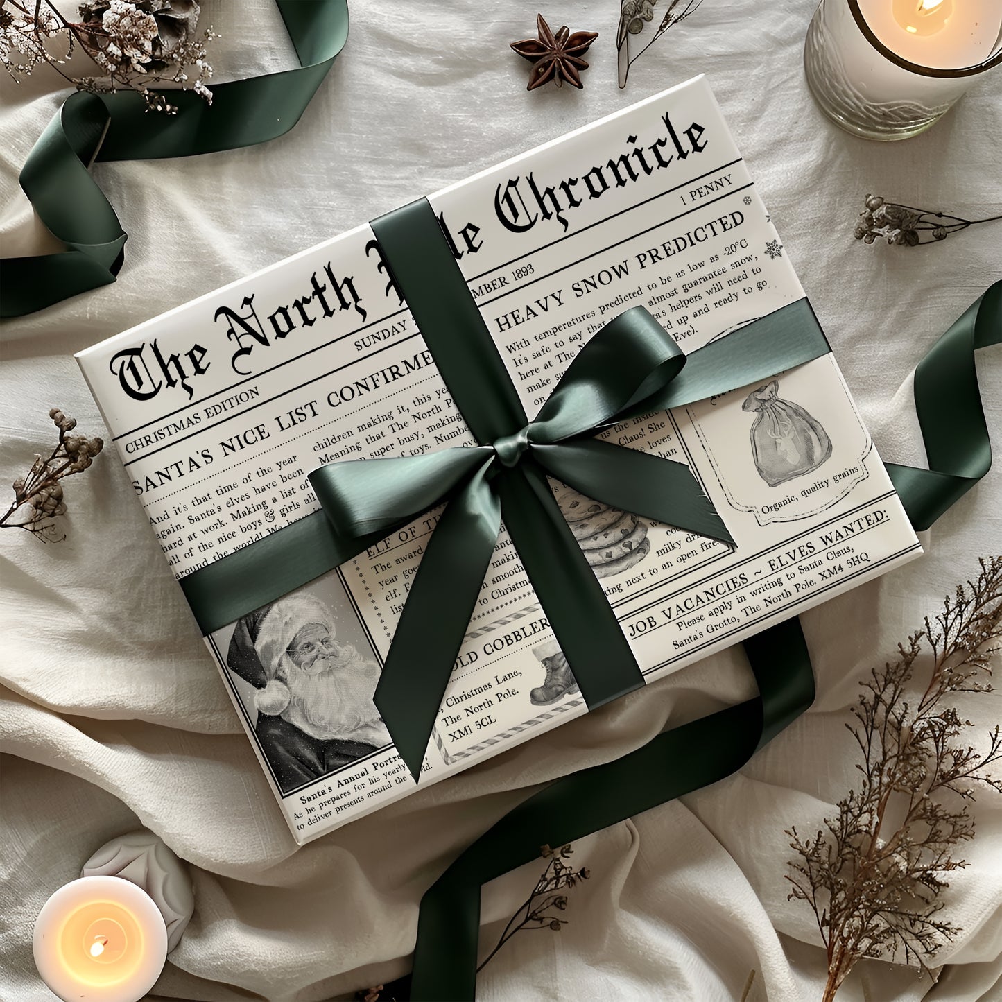 North Pole Chronicle Wrapping Paper