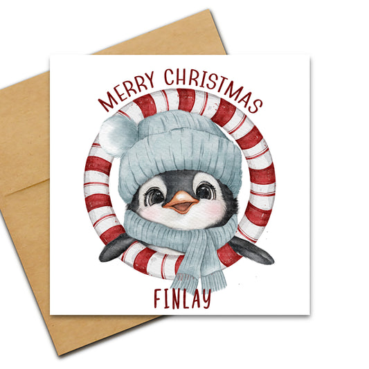 Penguin Candy Canes - Pink Blue