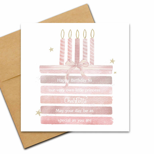 Pink Glitter Princess Cake