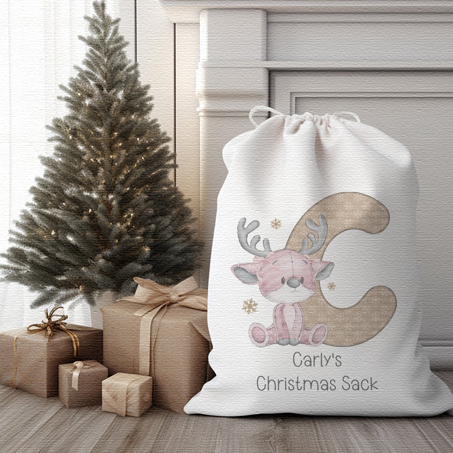 Pink Reindeer Alphabets