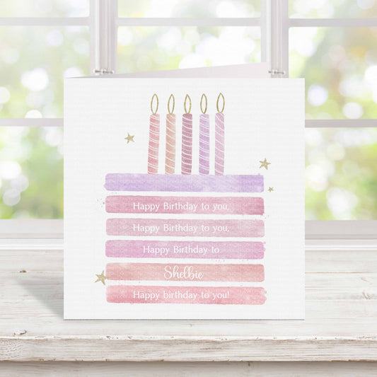 Pink Simple Birthday Cake