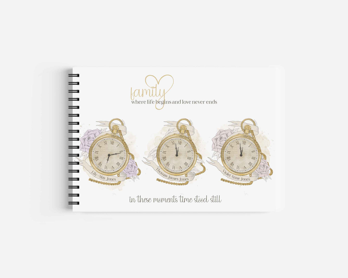 Pocket Watches with Scroll & Roses