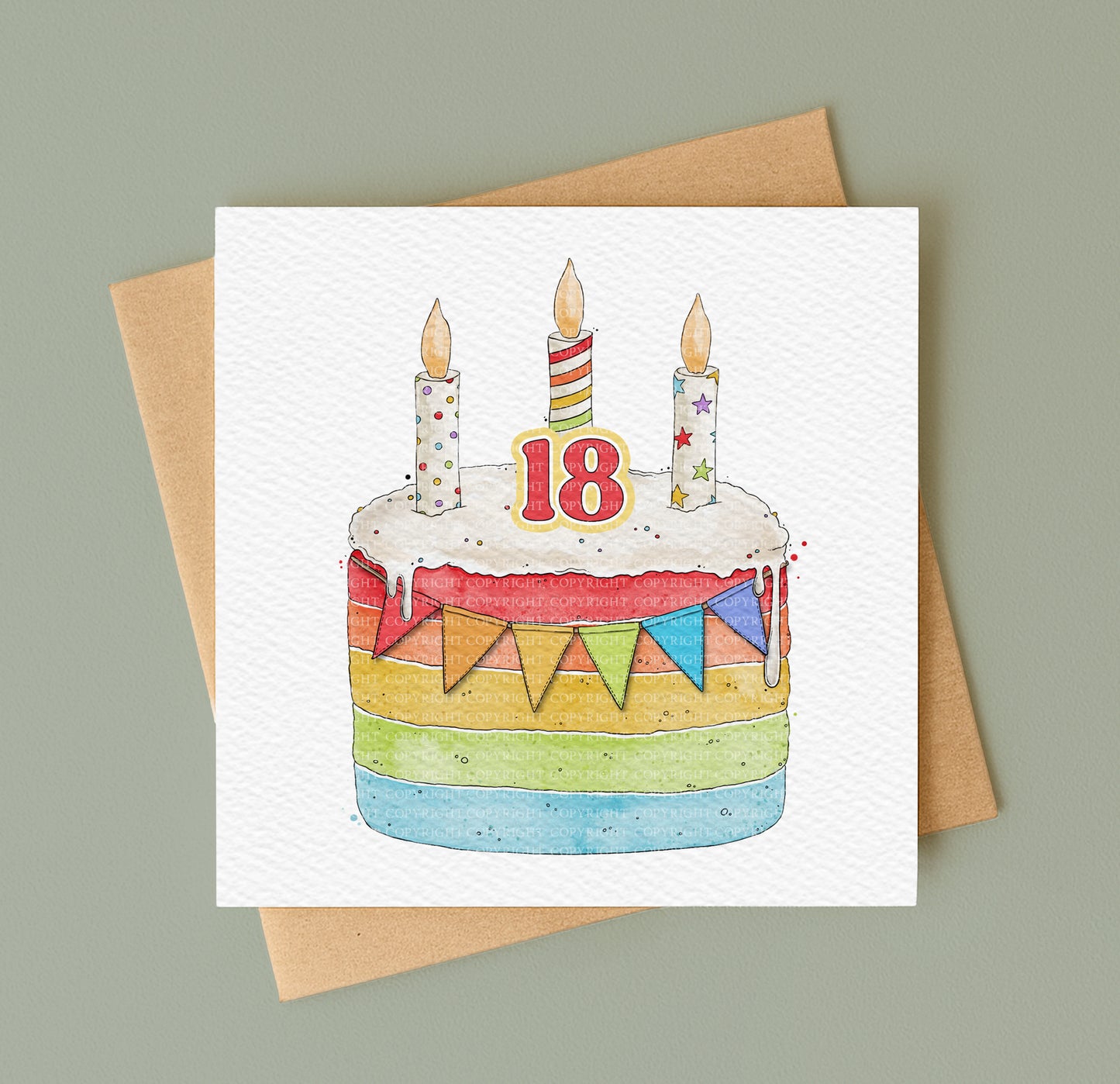 Rainbow Doodle Cakes