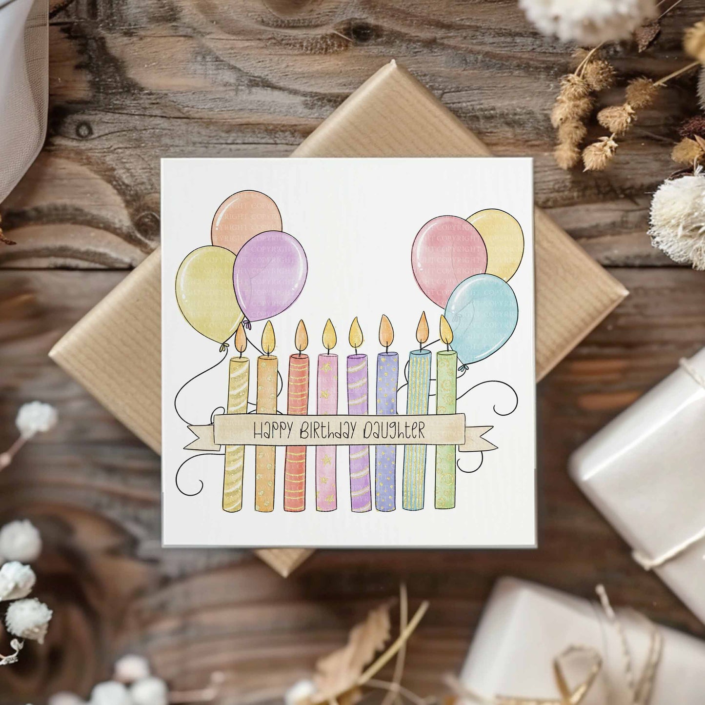 Rainbow Birthday Candles