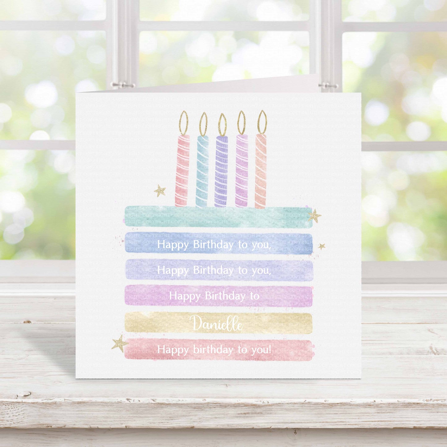 Rainbow Simple Birthday Cake