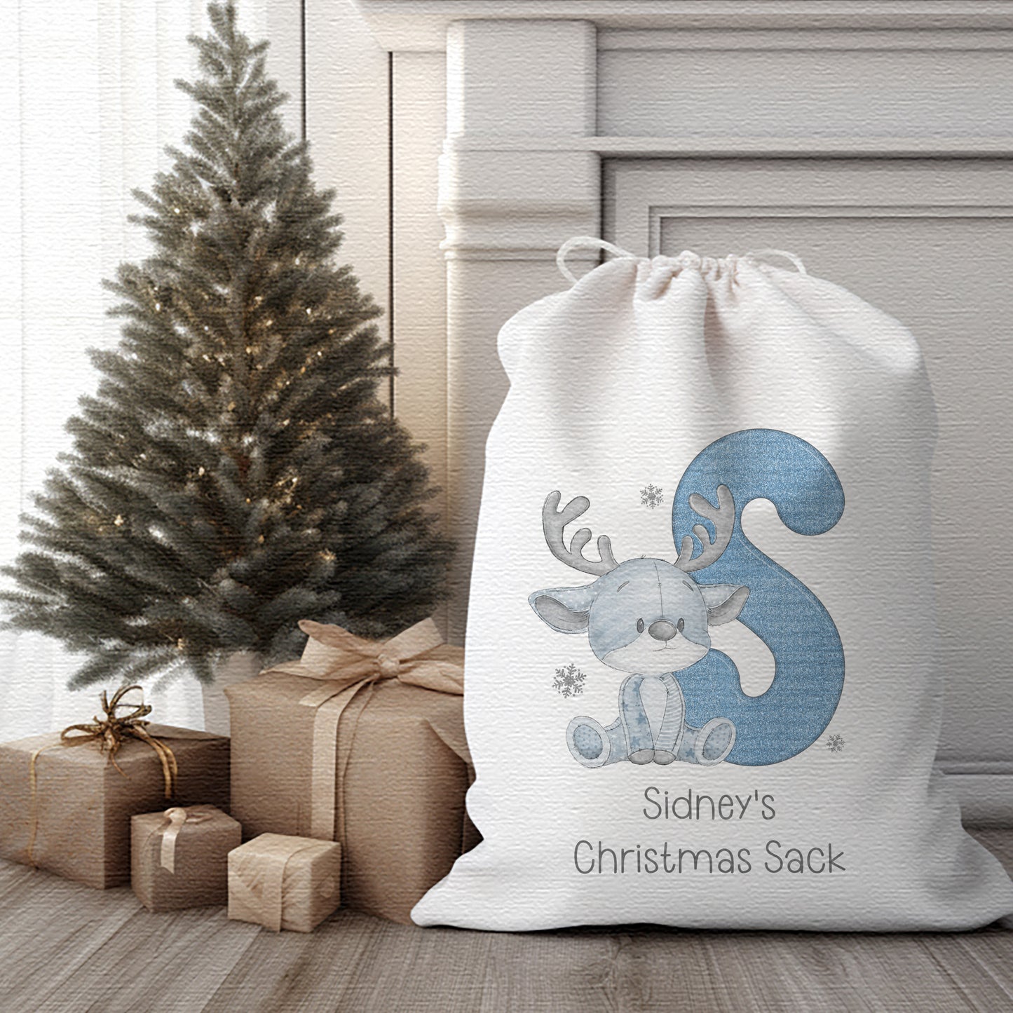 Blue Reindeer Alphabets