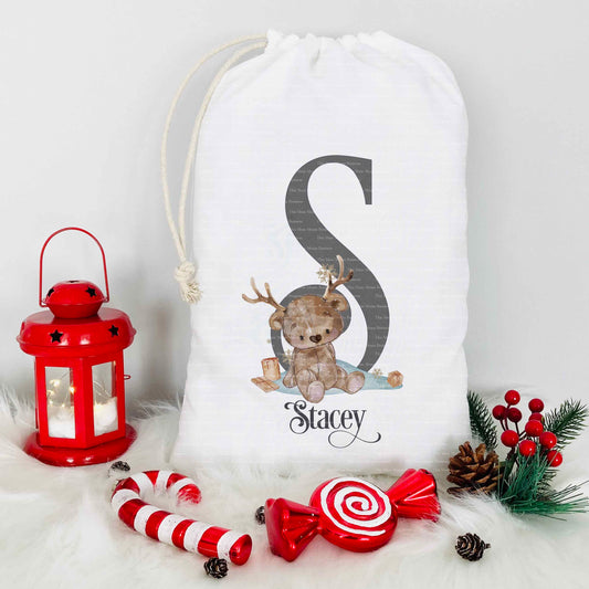 Reindeer Brown Bear Alphabet - Grey