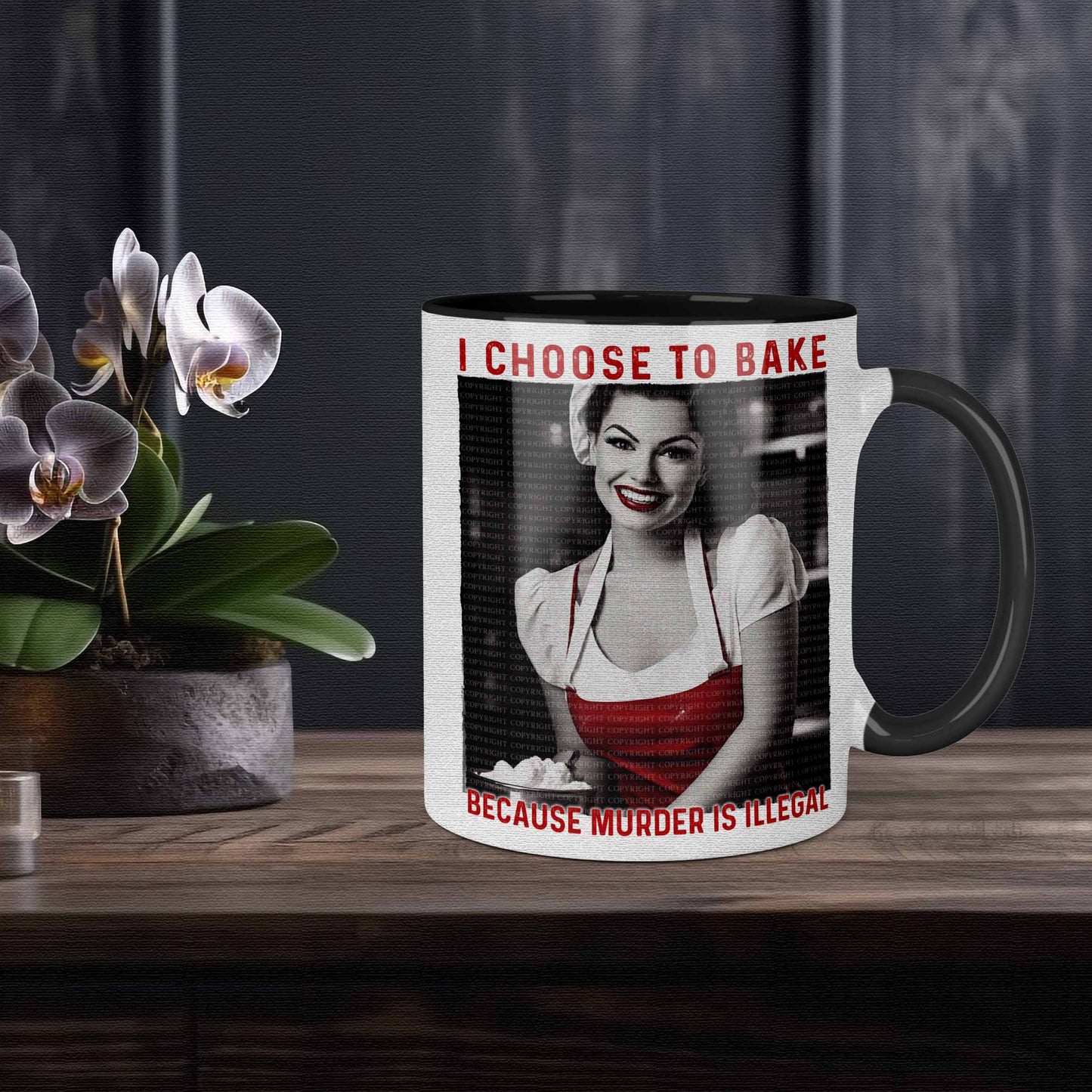 Baking Because Murder is Illegal Retro Woman