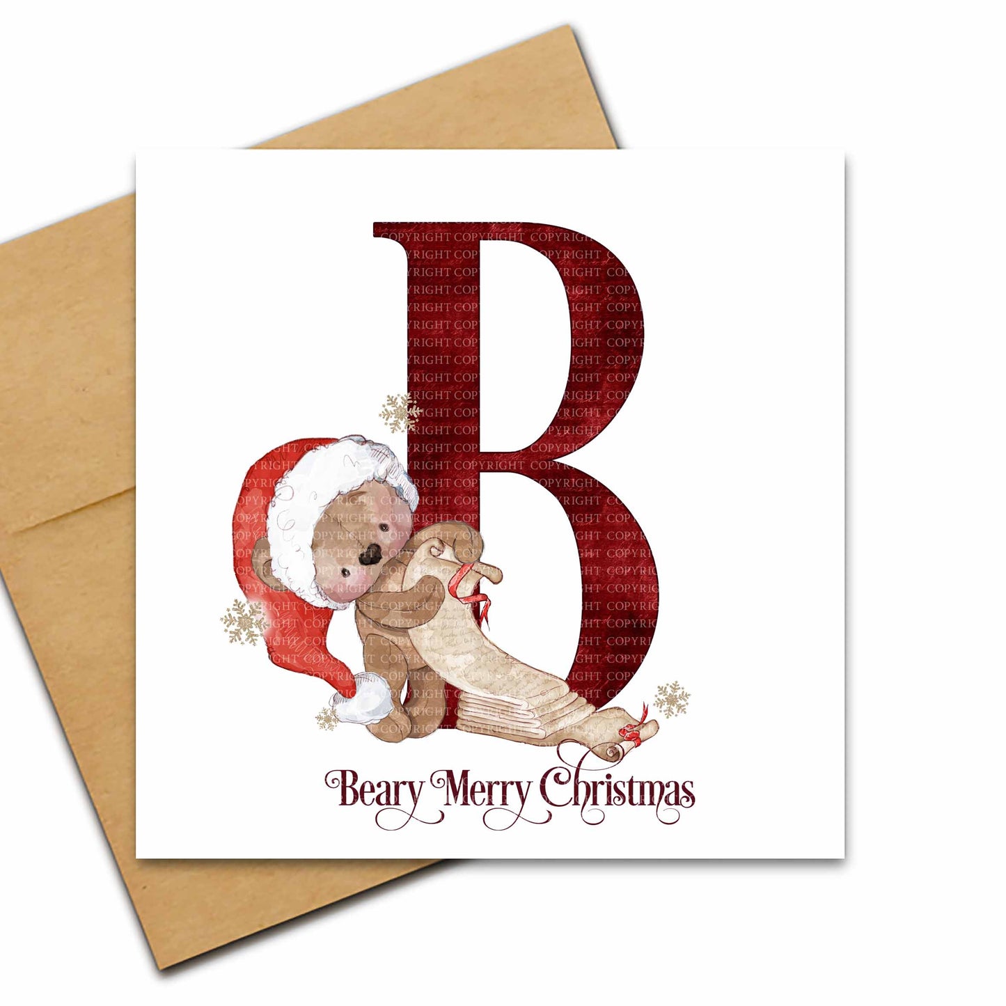 Santa List Bear Alphabet
