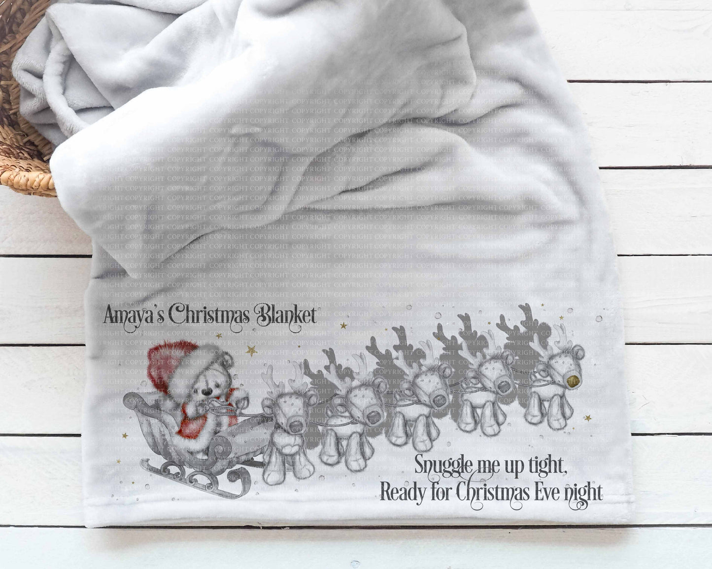 Santa Reindeer Sleigh Set