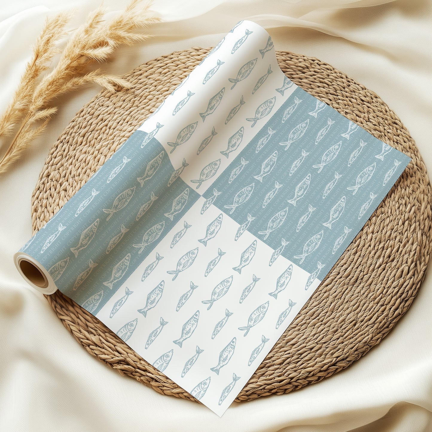 Sardine Patterns Blue & White