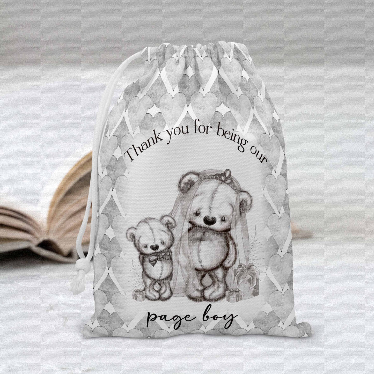 Sketchy Bears Bride Groom Page Flower