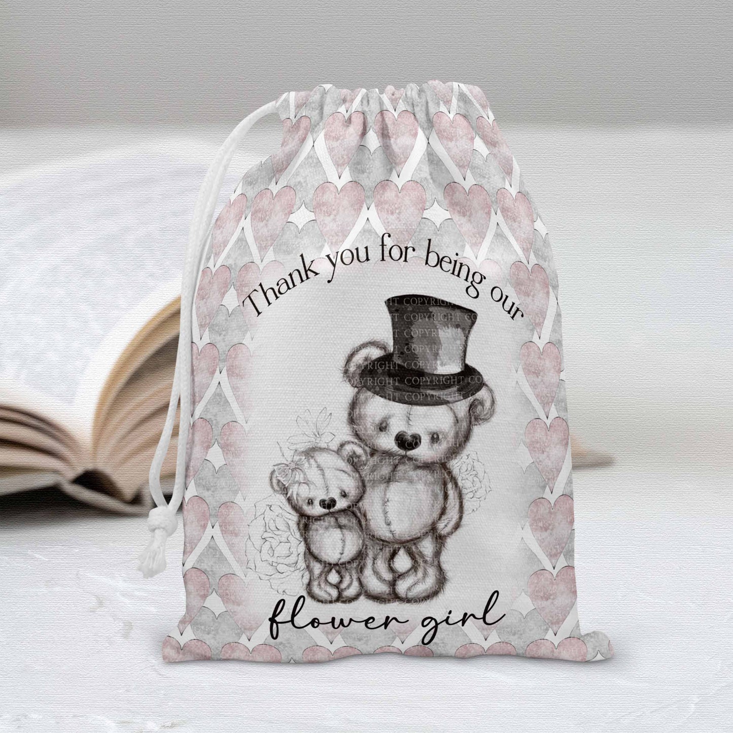 Sketchy Bears Bride Groom Page Flower
