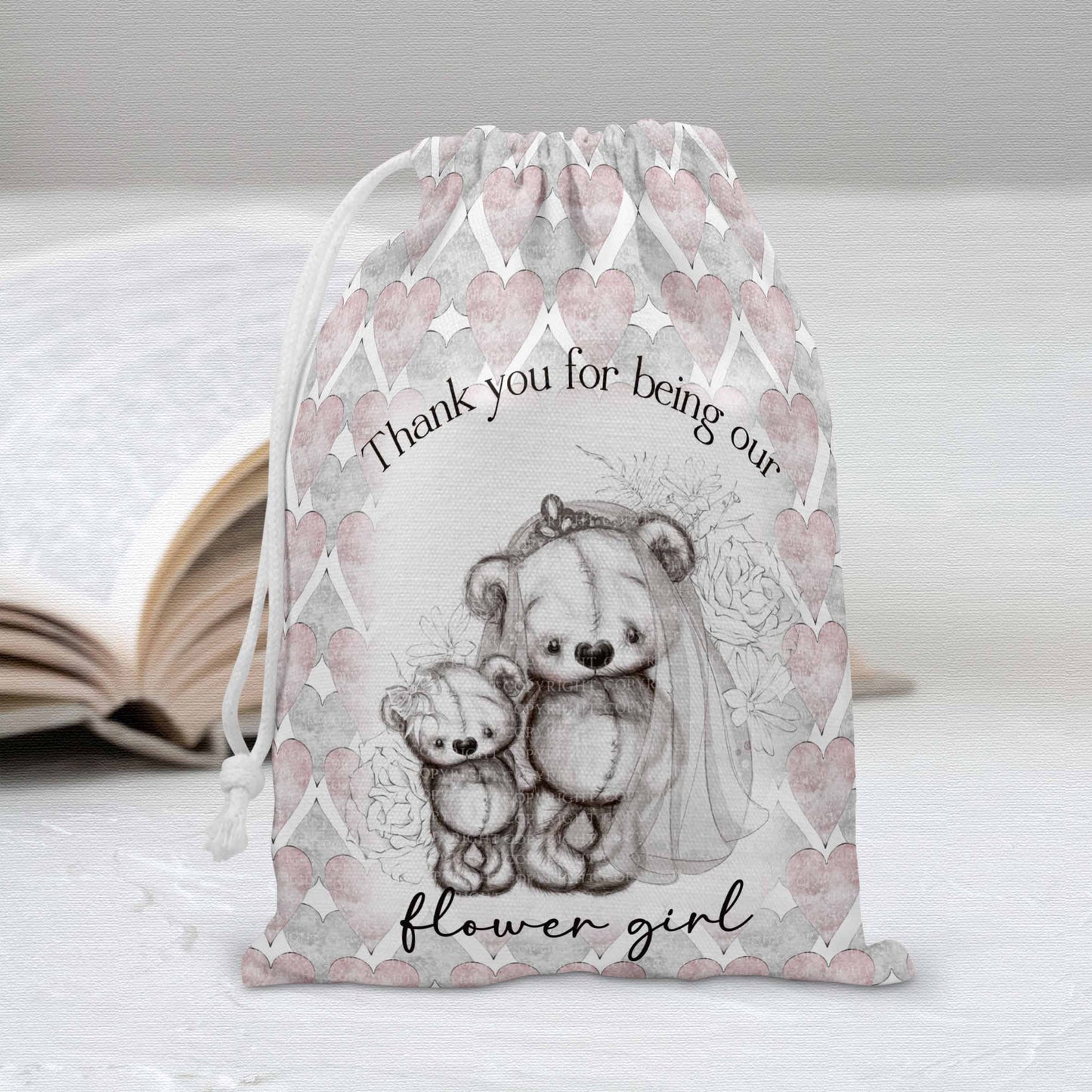 Sketchy Bears Bride Groom Page Flower