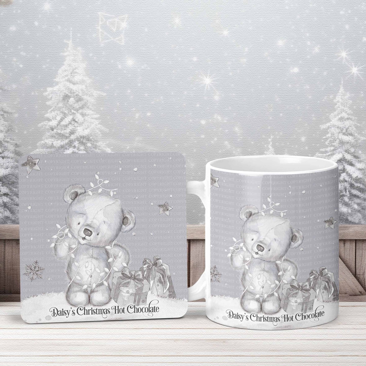 Sketchy Polar Bear Mug Wraps - Pastels