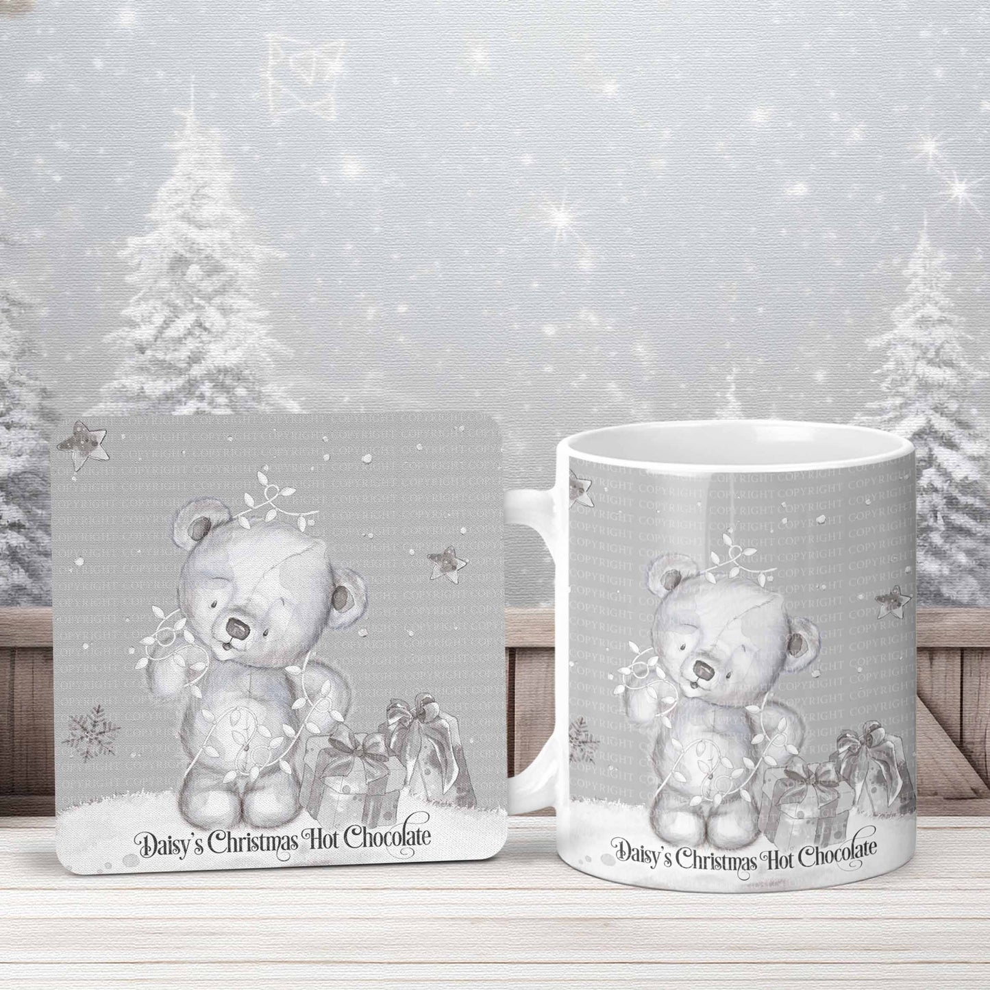 Sketchy Polar Bear Mug Wraps - Pastels
