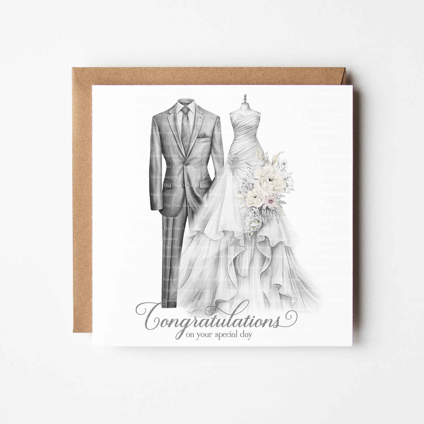 Sketchy Wedding Dress & Suit (BOHO)