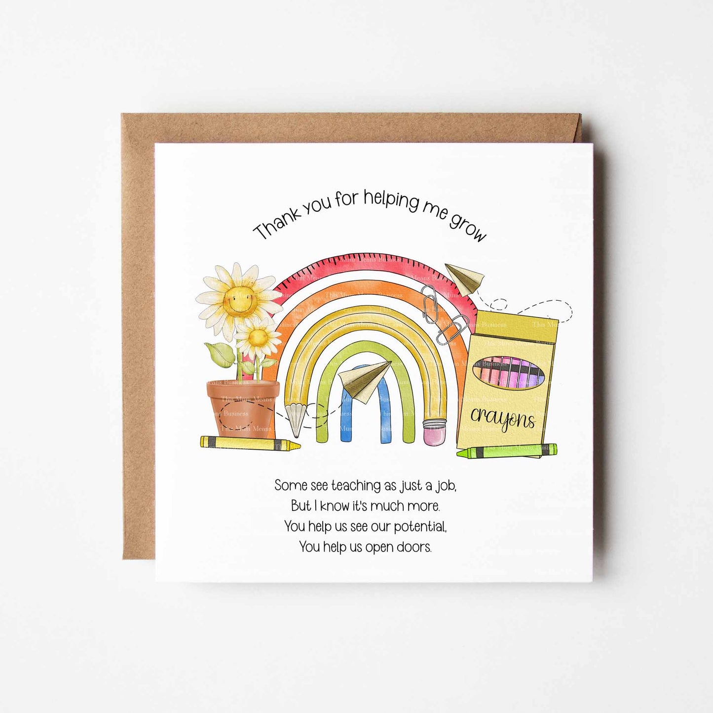 Teacher Pencil Rainbow