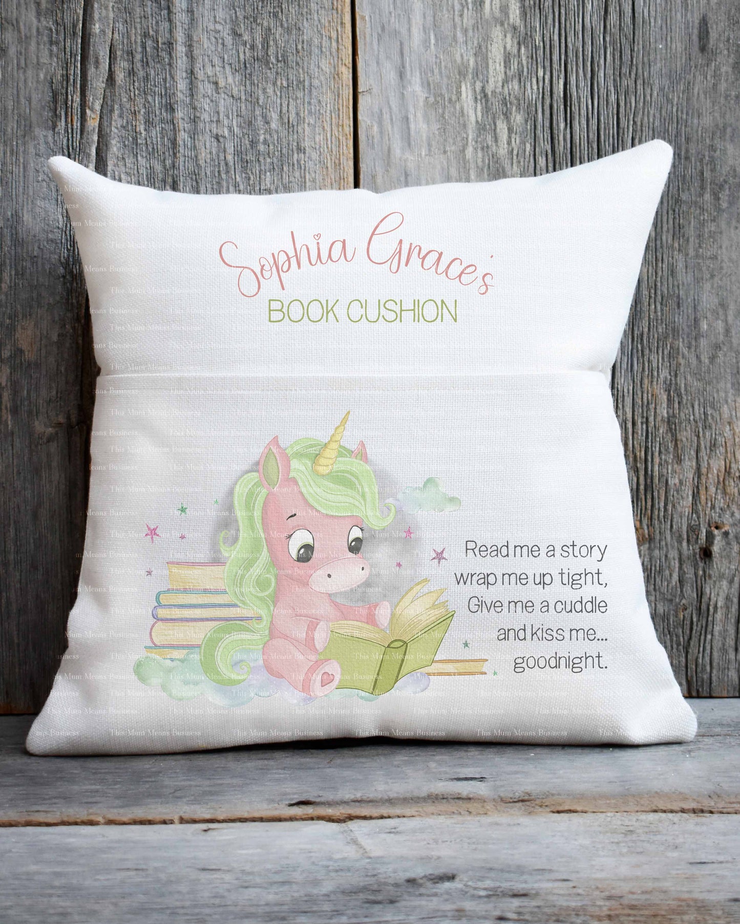 Unicorn Reading Cushion - Watermelon