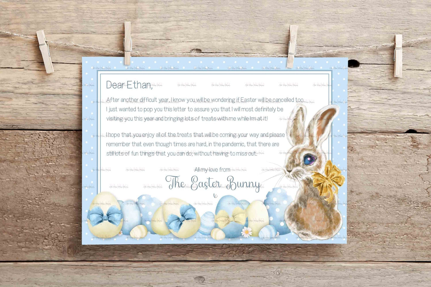 Vintage Easter Bunny Letters