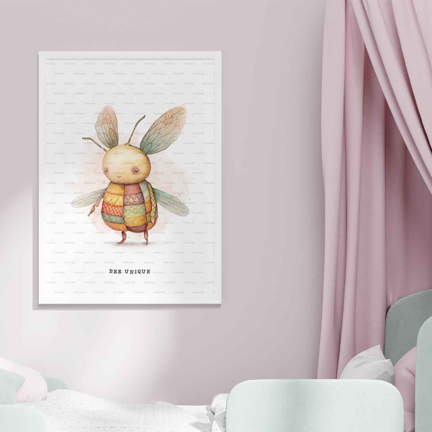 Whimsical Bee Art Tester Design
