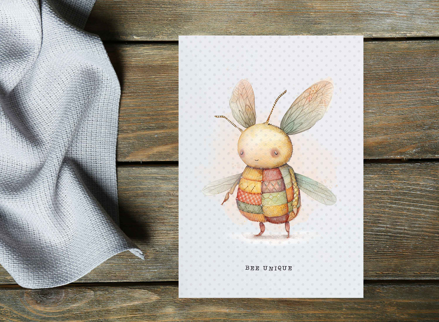 Whimsical Bee Art Tester Design