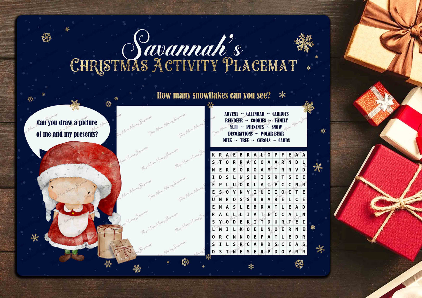 Christmas Activity Placemats