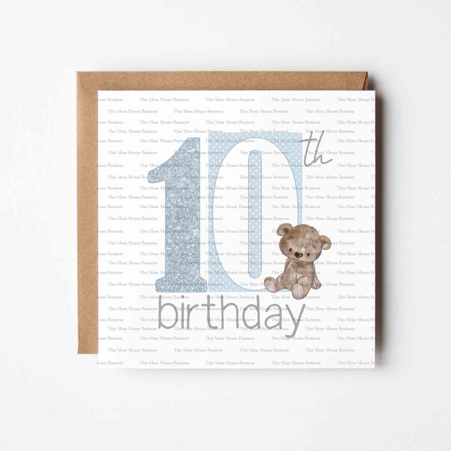 Baby Teddy Bear Blue Mixed Numbers