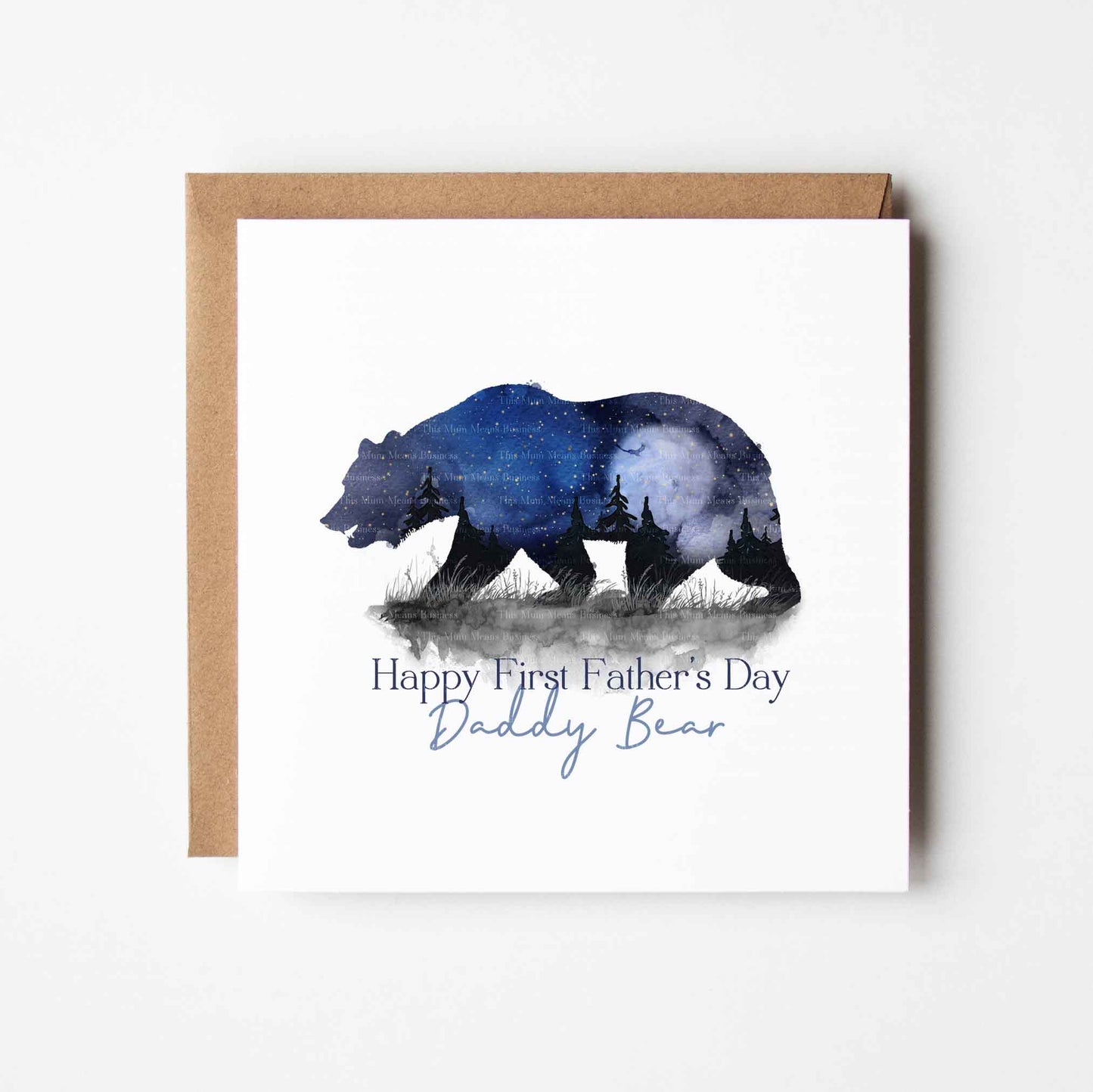 Daddy Bear Night Sky Silhouette