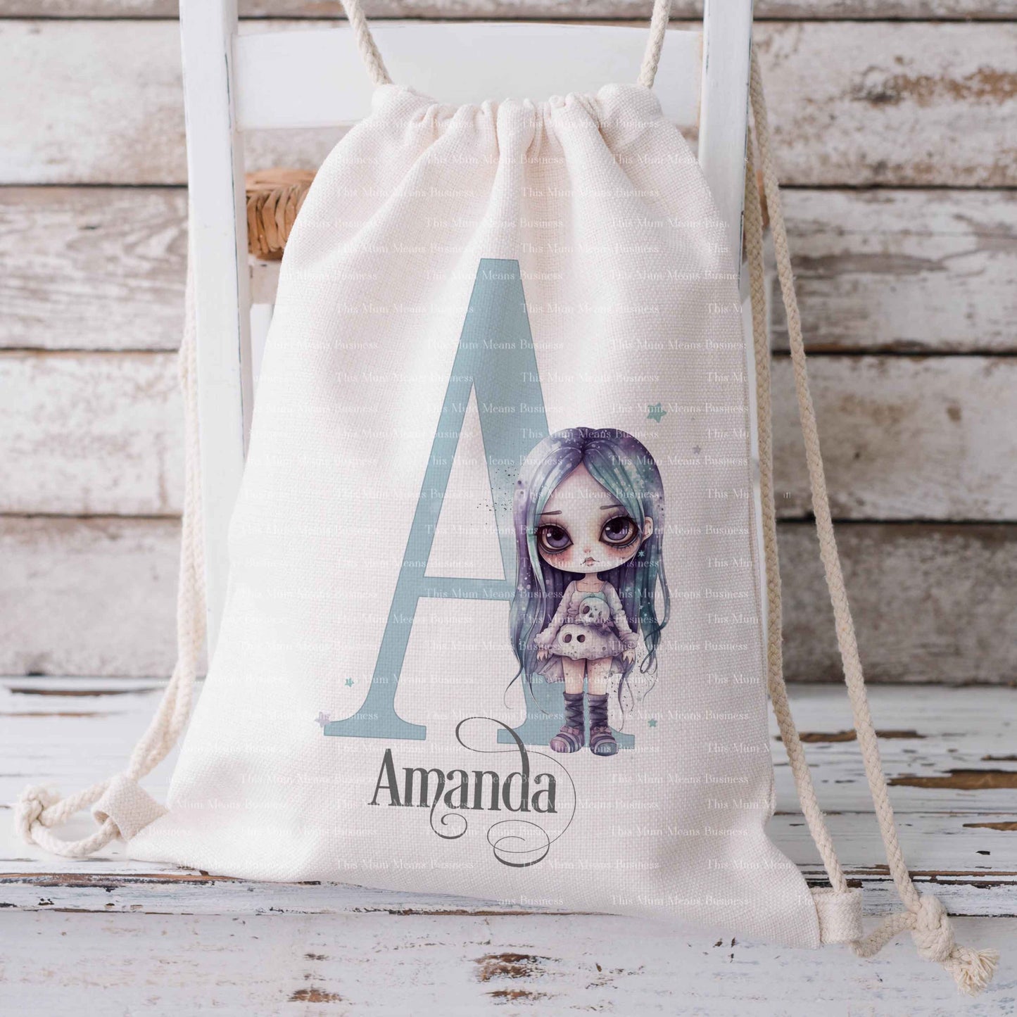 Gothic Skull Girl Mandy Alphabet