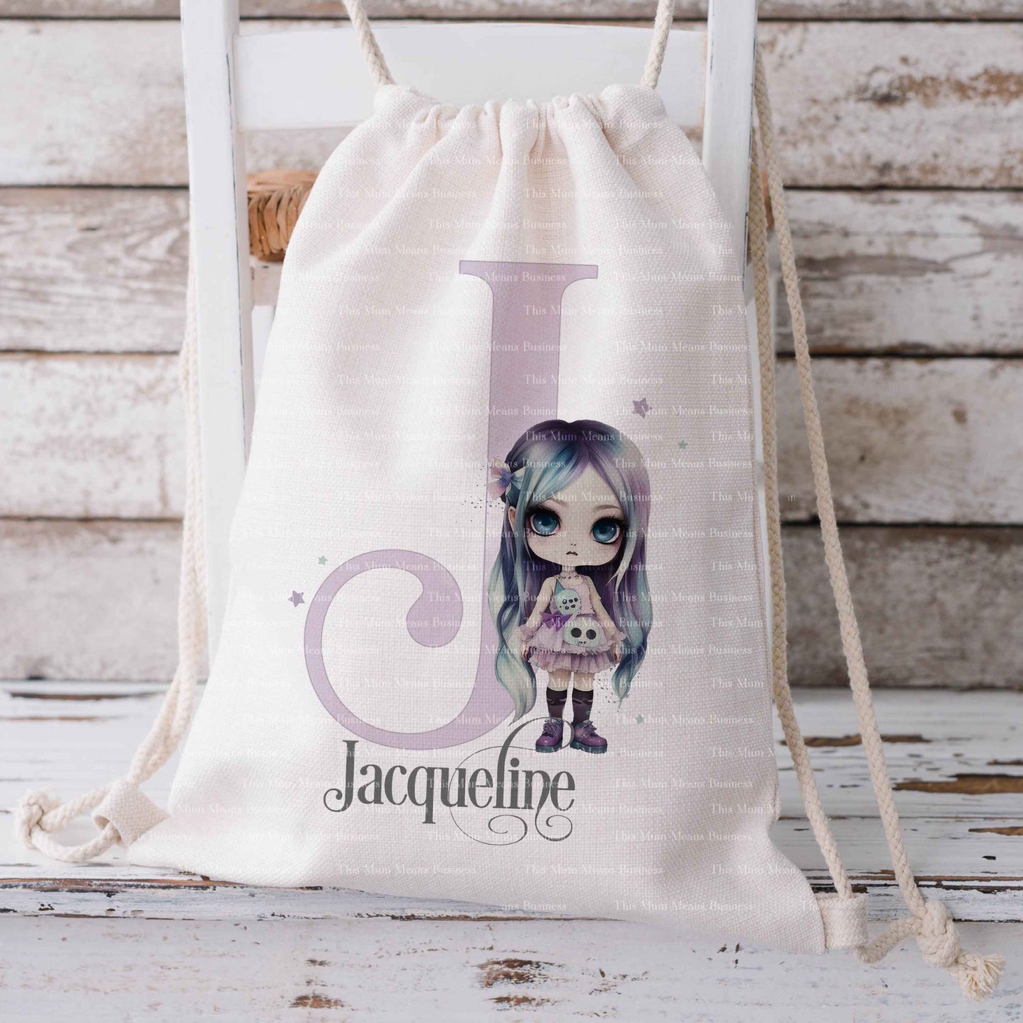 Gothic Skull Girl Melanie Alphabet