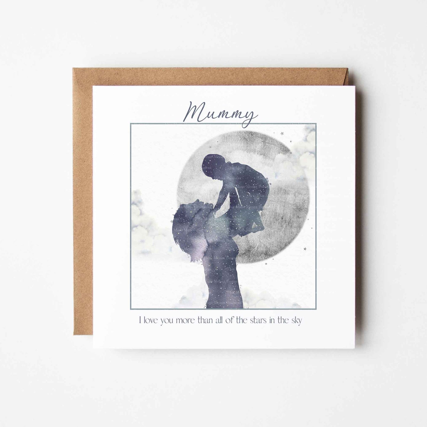 Mummy Love You Stars Moon Galaxy Silhouette