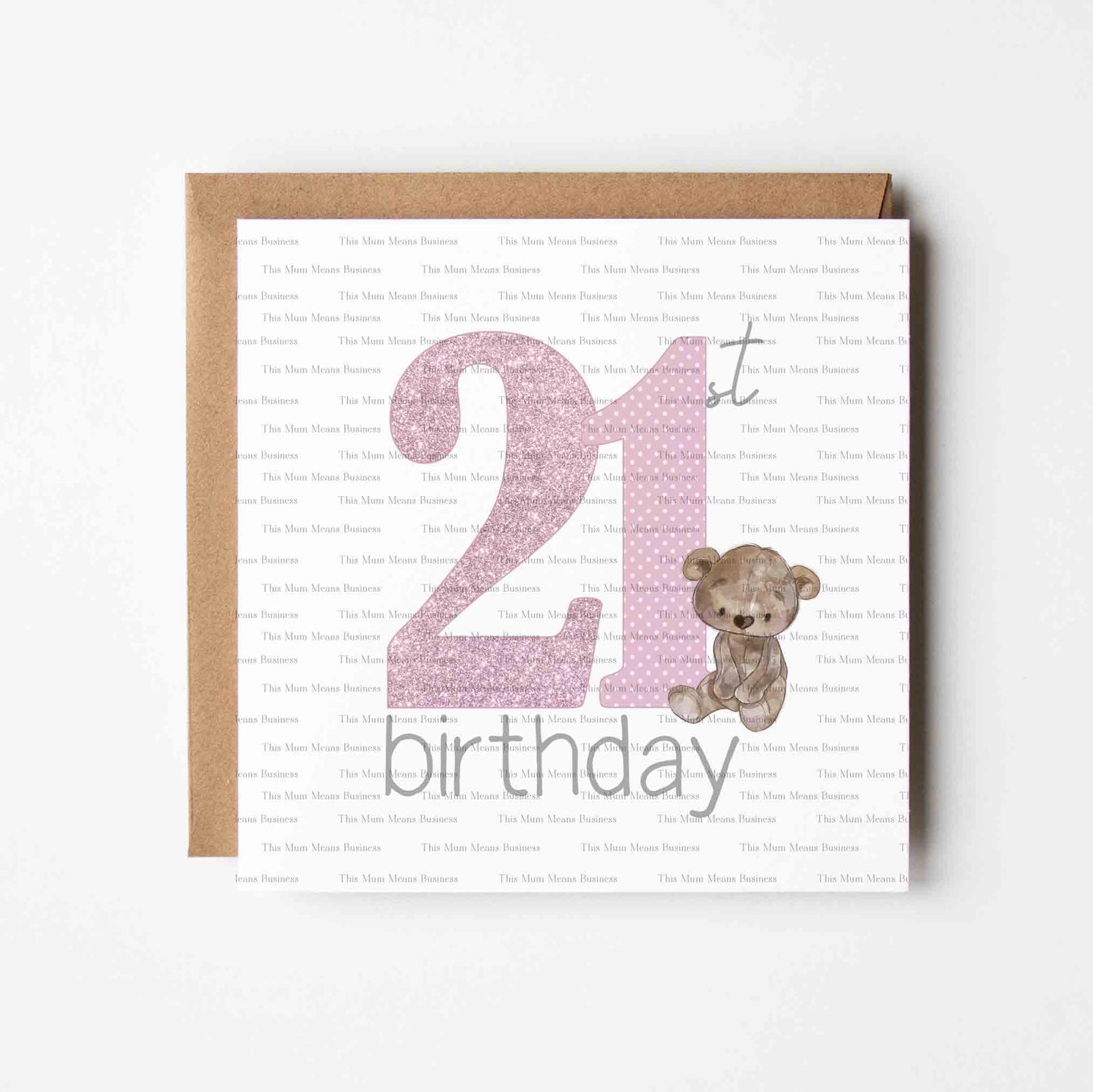 Baby Teddy Bear Pink Mixed Numbers