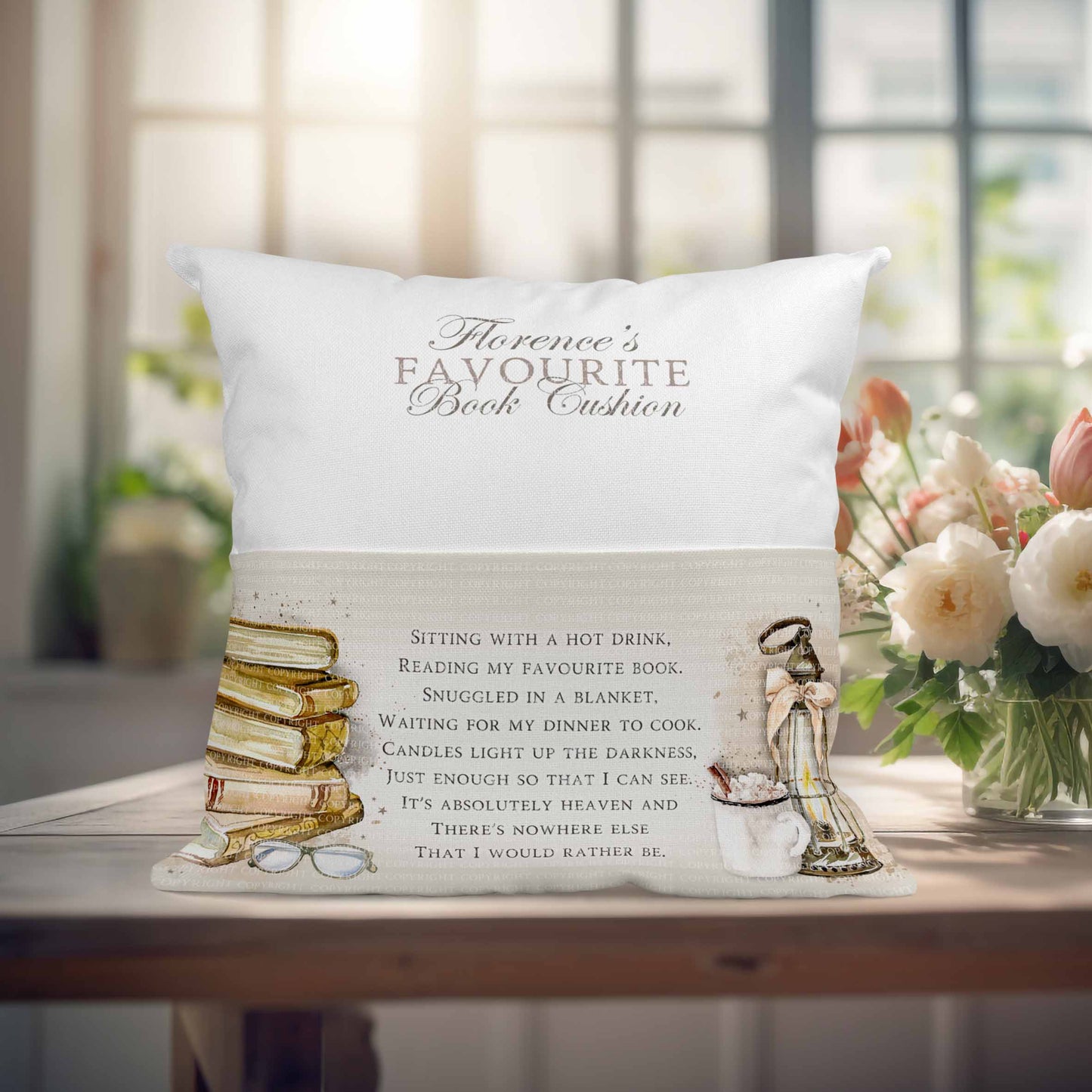 Adult Coffee Book Cushion