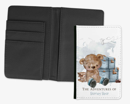 Adventures Travelling Bear Passport Wallet
