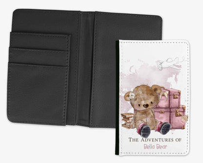 Adventures Travelling Bear Passport Wallet