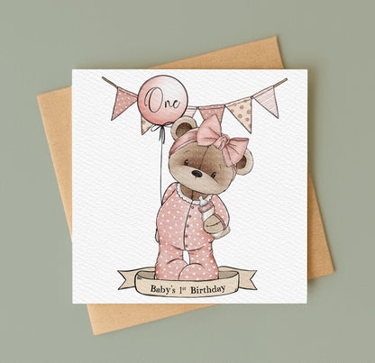 Baby Doodle Bear Set - Girl