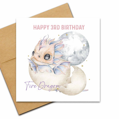 Baby Fire Dragon Card