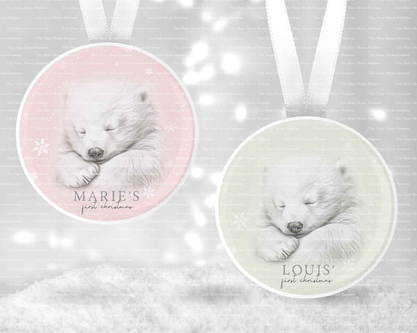 First Christmas Polar Bear Set