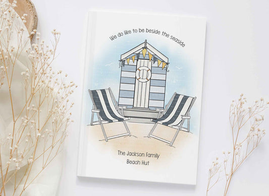 Beach Hut with Chairs Guest Book Set