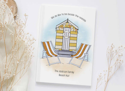 Beach Hut with Chairs Guest Book Set