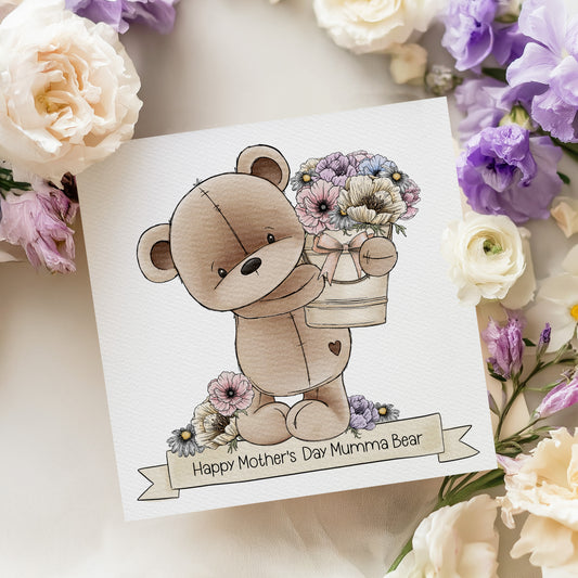Bear Flower Bucket