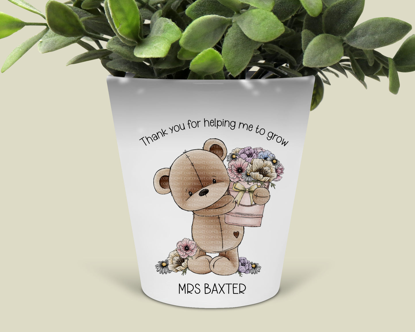 Bear Flower Bucket
