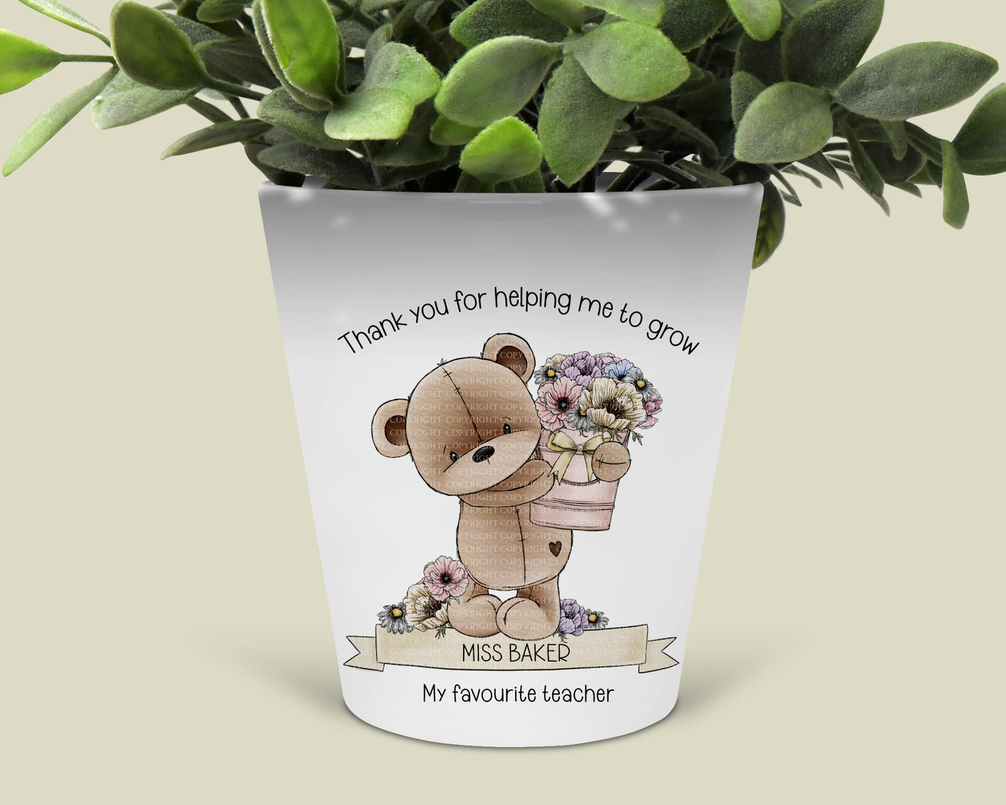 Bear Flower Bucket
