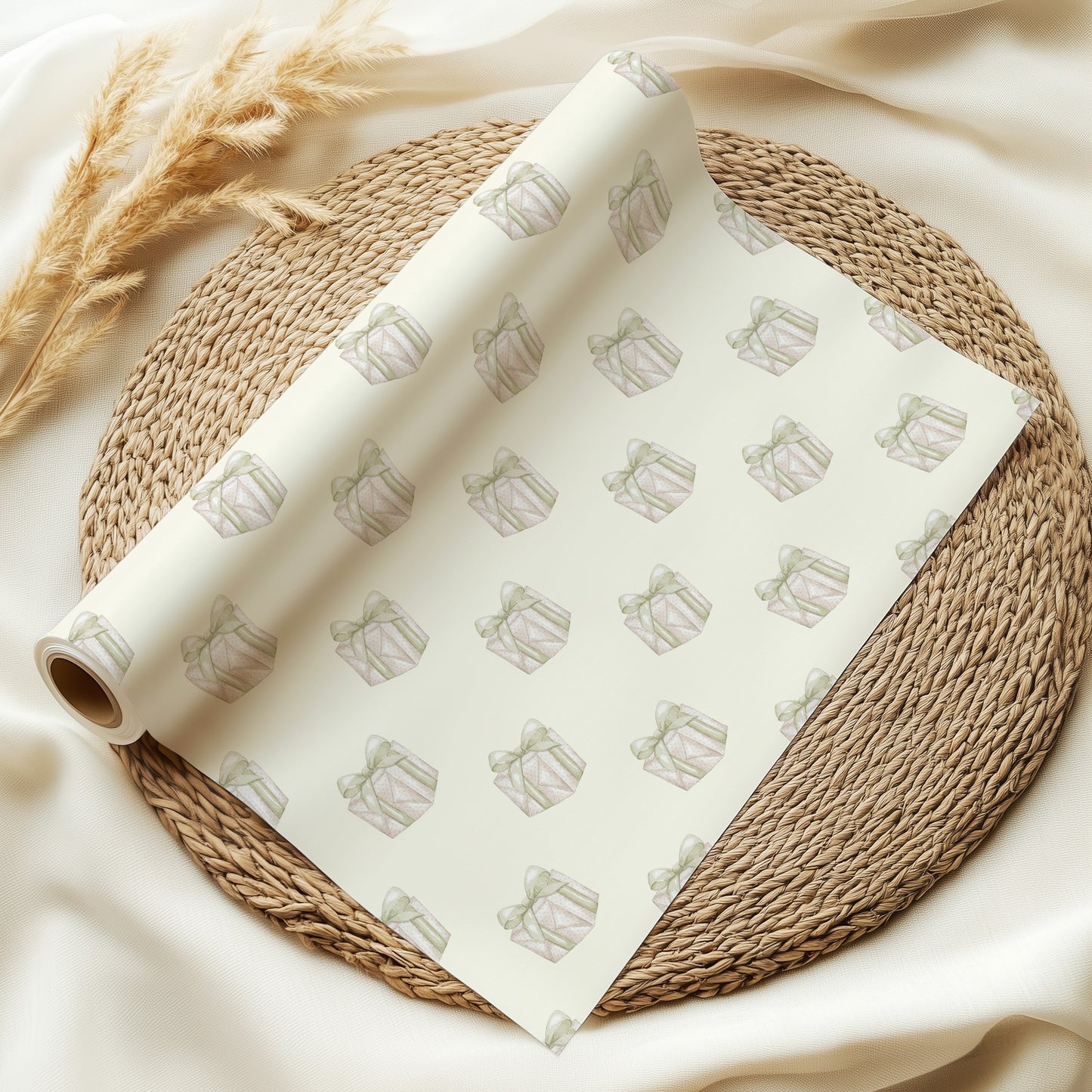 Green Birthday Presents Pattern