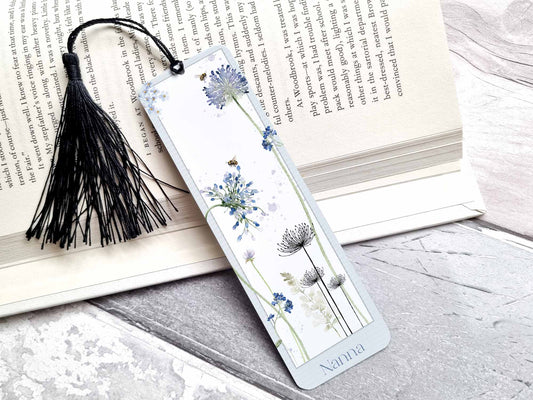 Blue Wild Flower Bookmark